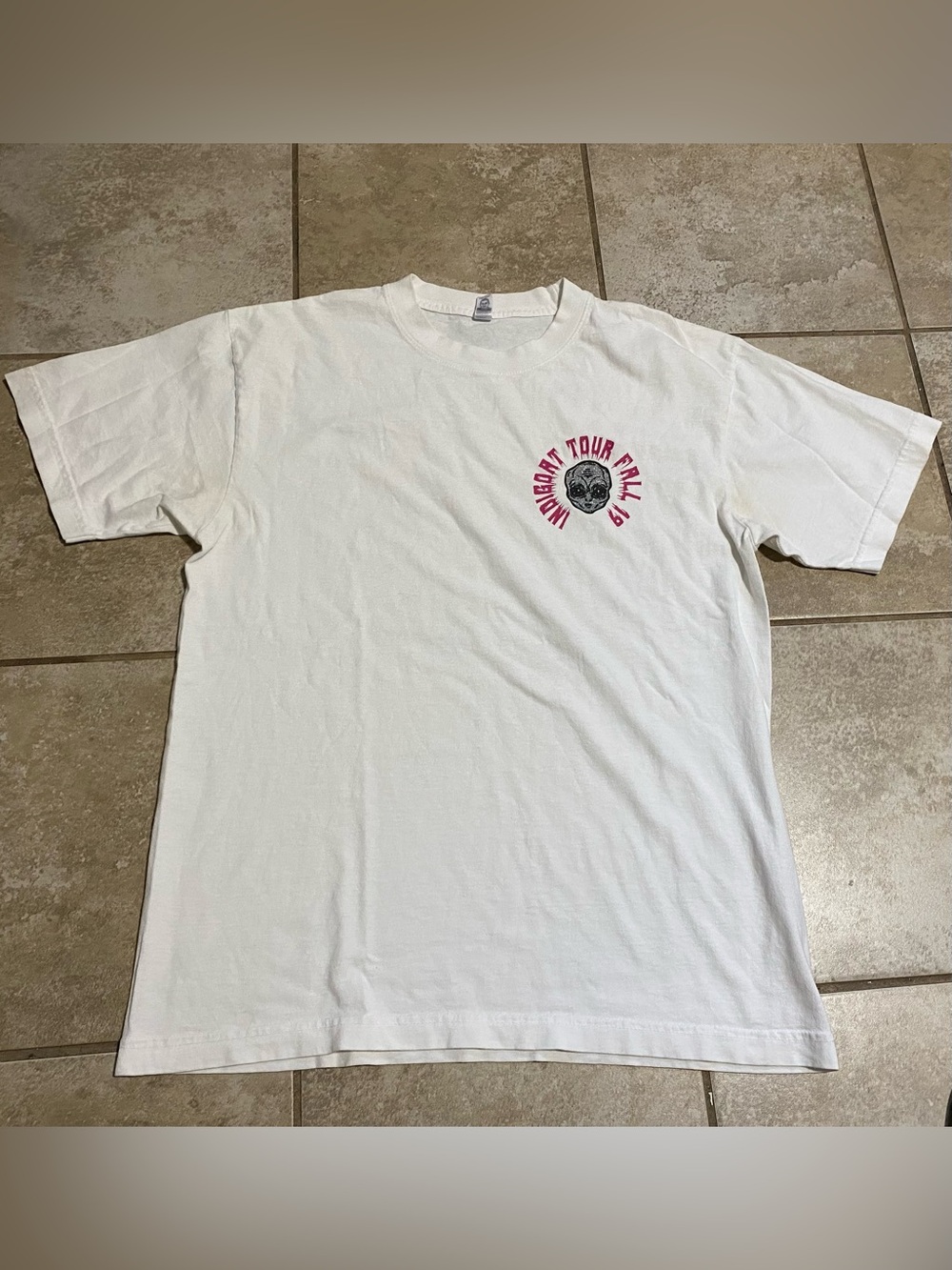 Unisex Indigobrat Tour Fall 19 Graphic T-Shirt White Size M Streetwear Concert